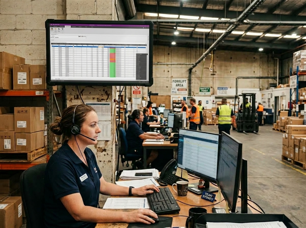 Live city fleet map on the courier despatch floor
